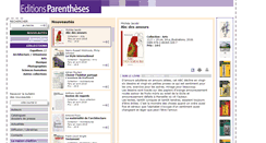 Desktop Screenshot of editionsparentheses.com