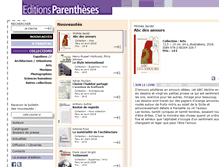 Tablet Screenshot of editionsparentheses.com